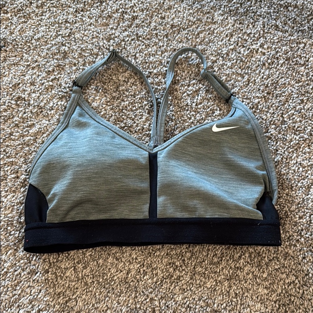 Nike Women's Black and Gray Sports Bra